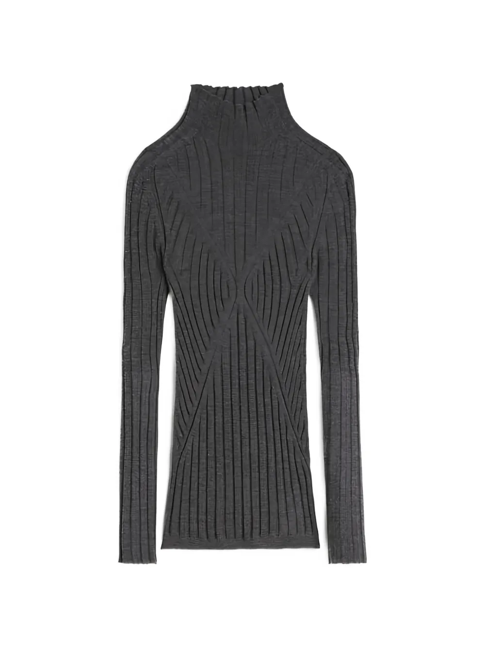 Jil Sander high-neck ribbed sweater - Grau