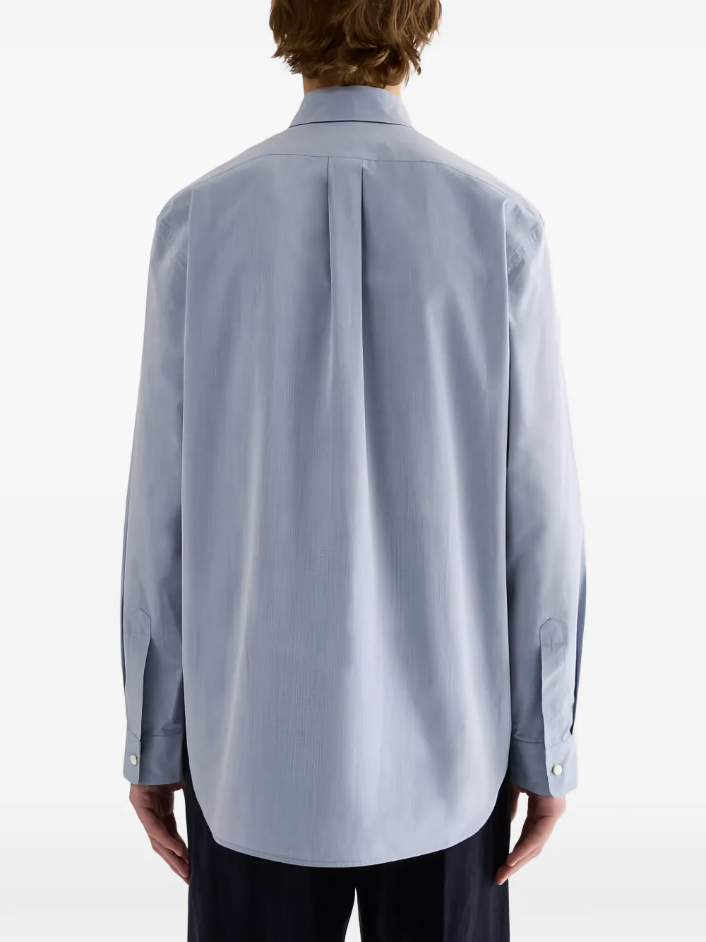 Jil Sander Button-down oervhemd met borstzak Blauw