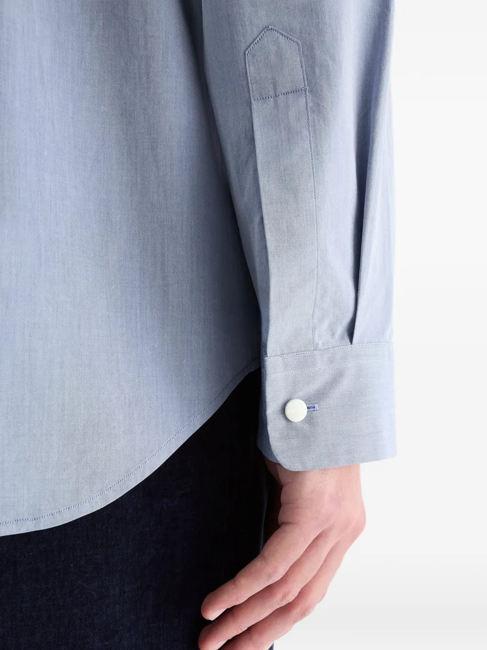 Jil Sander Button-down oervhemd met borstzak Blauw