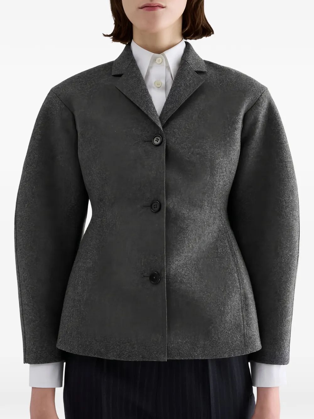 Jil Sander Blazer met gewelfde vorm Grijs