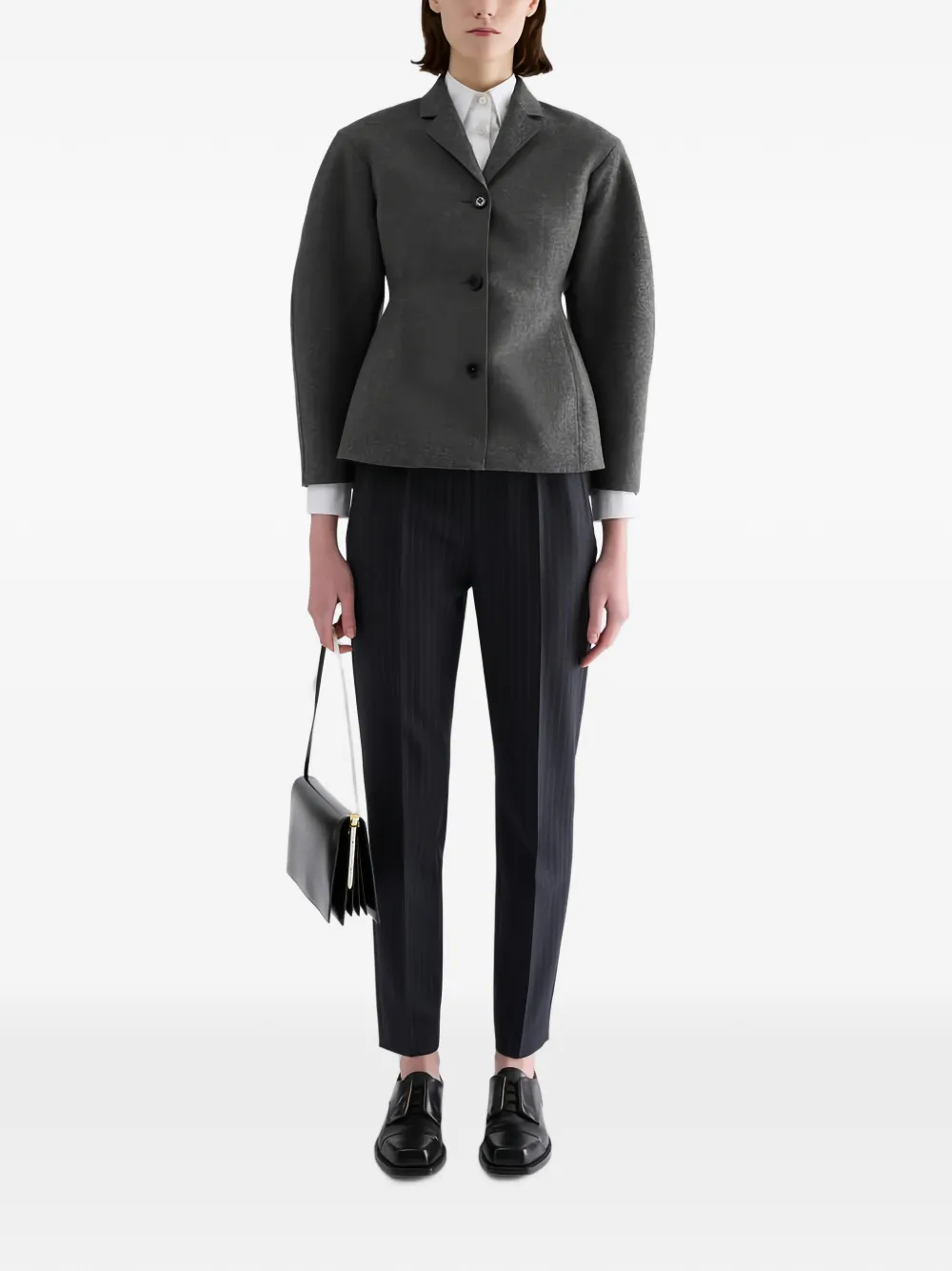 Jil Sander Blazer met gewelfde vorm Grijs