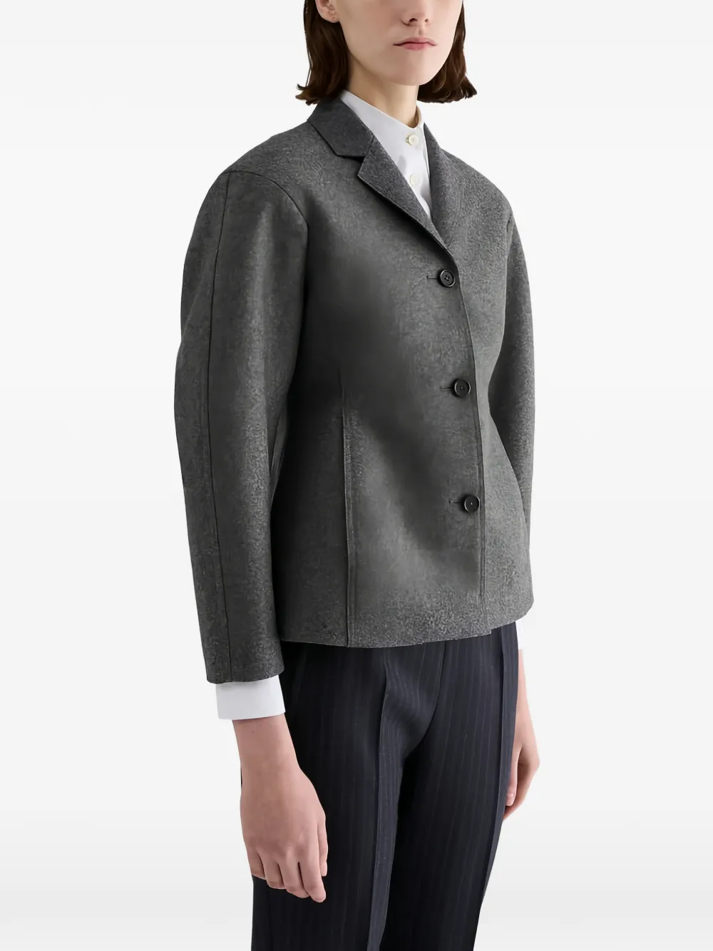 Jil Sander Blazer met gewelfde vorm Grijs