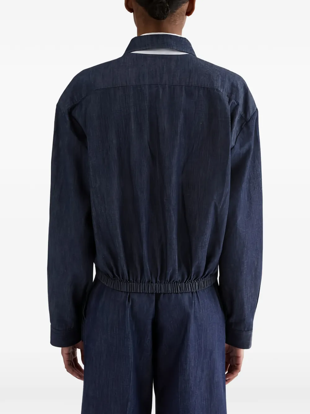 Jil Sander katoenen jack met elastische afwerking Blauw