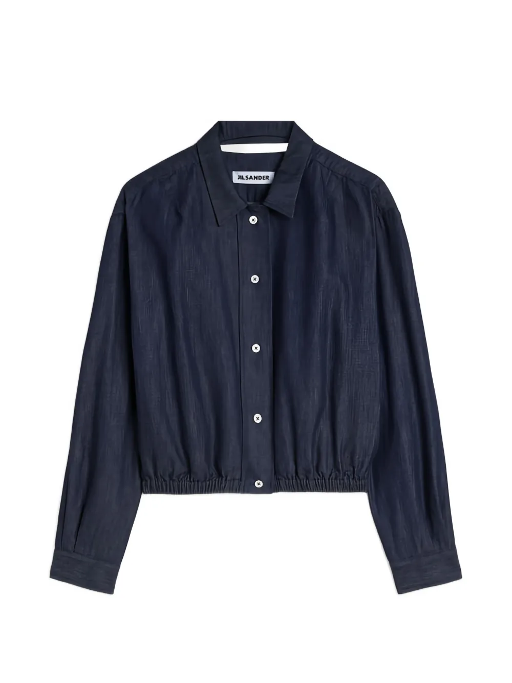 Jil Sander elasticated-hem cotton jacket - Blau
