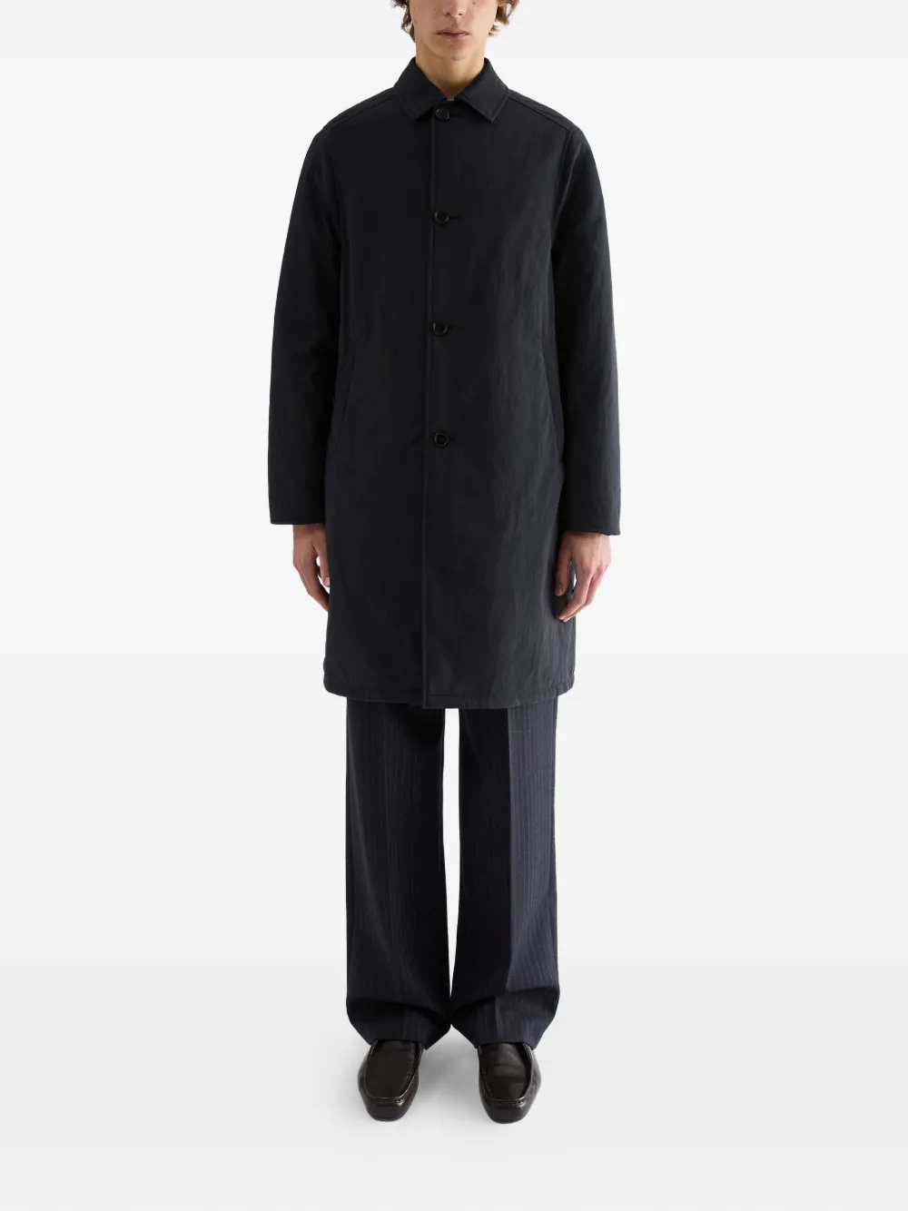 Jil Sander Broek met krijtstreep Blauw
