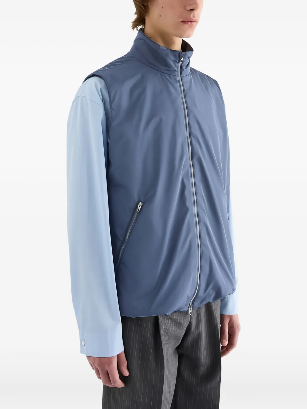 Jil Sander Taffeta bodywarmer Blauw