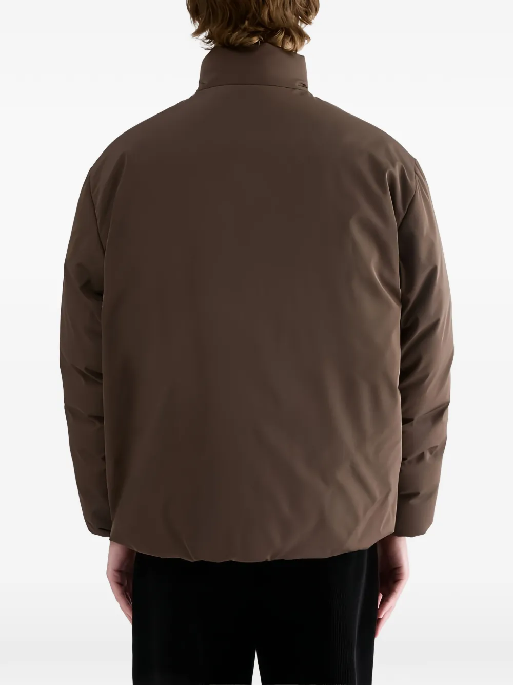 Jil Sander Donsjack met logoprint Bruin