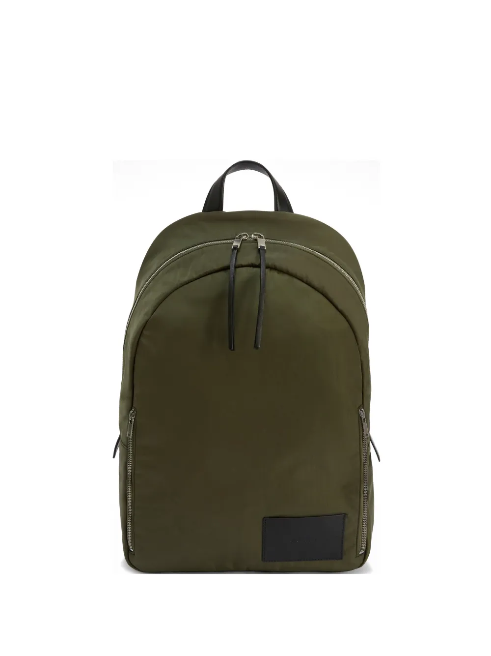 Jil Sander logo-patch zipped backpack - Verde