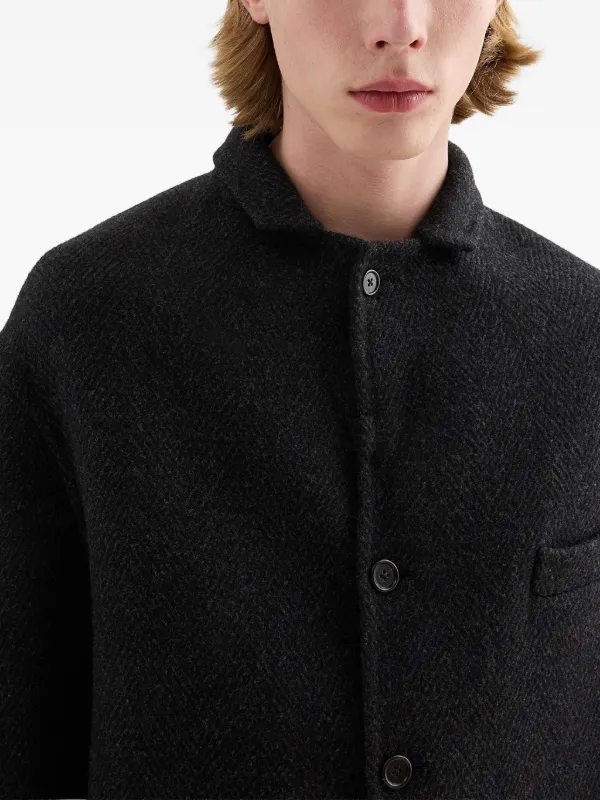 Jil Sander シェブロンパターン ジャケット | ブラック | FARFETCH JP