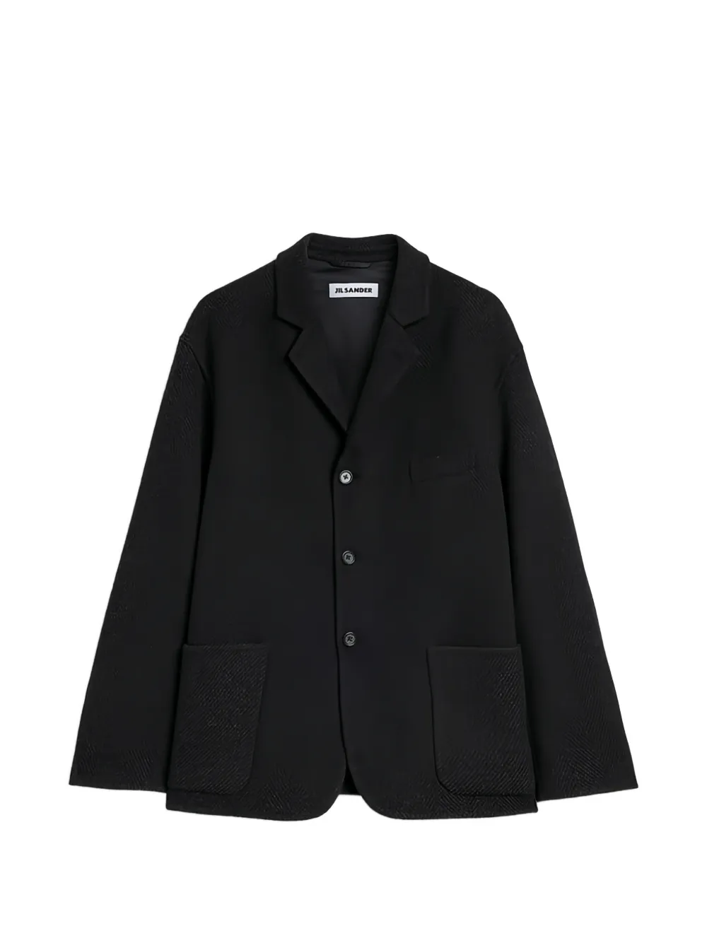 Jil Sander chevron-pattern jacket - Nero