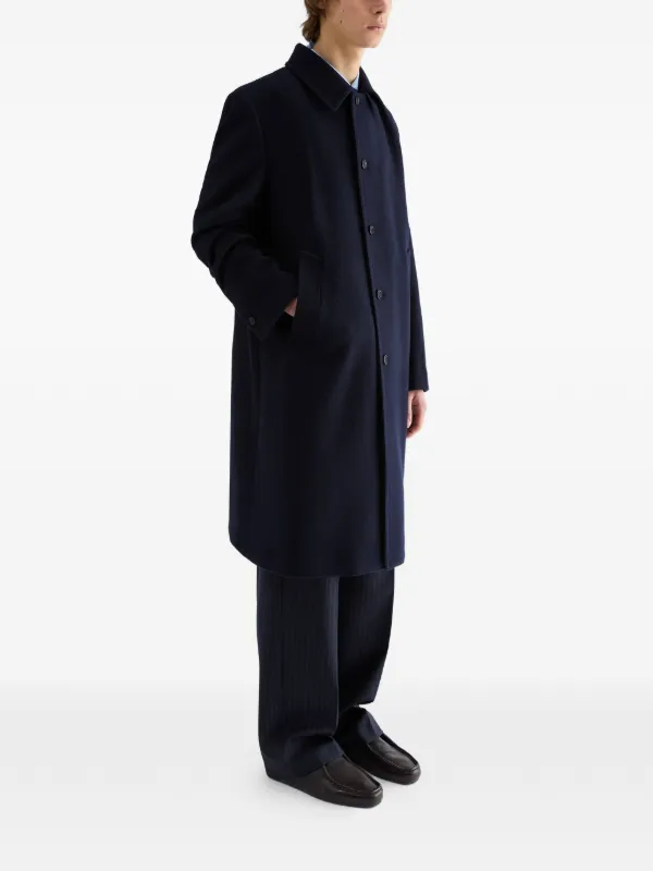 Jil Sander ウールシングルコート | ブルー | FARFETCH JP