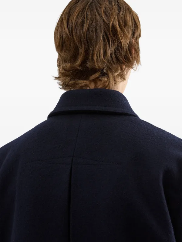 Jil Sander ウールシングルコート | ブルー | FARFETCH JP