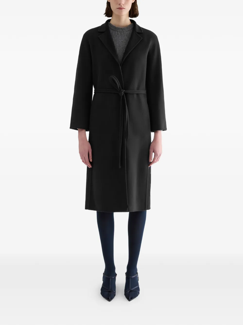 Jil Sander Jas met ceintuur Zwart
