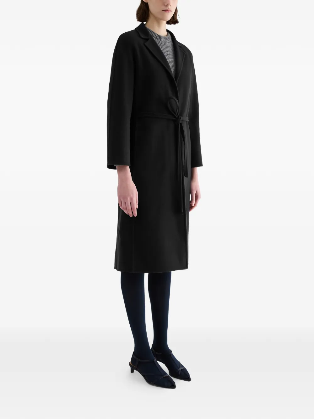 Jil Sander Jas met ceintuur Zwart