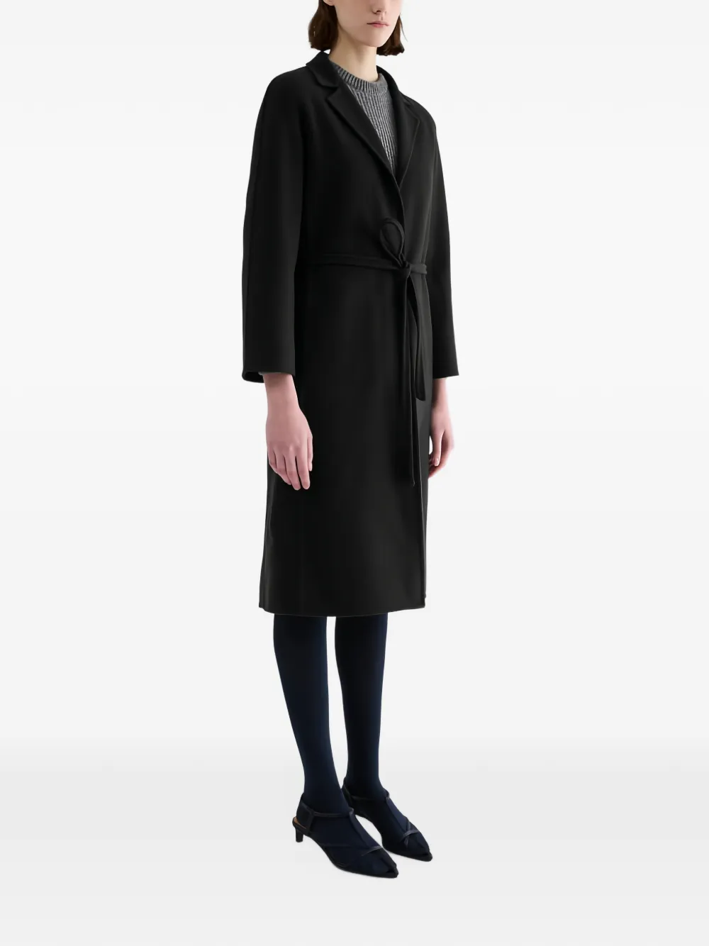 Jil Sander Jas met ceintuur Zwart