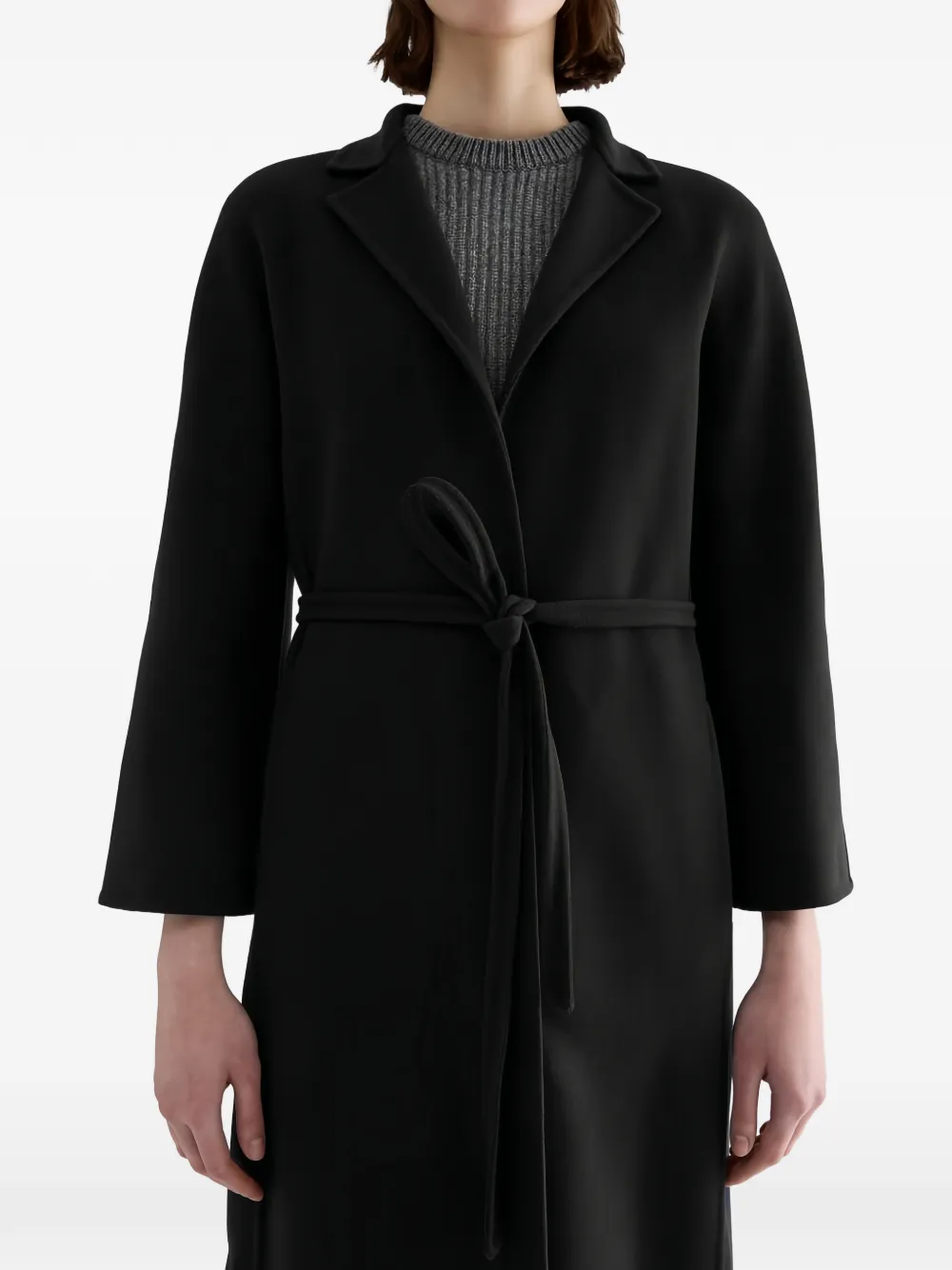 Jil Sander Jas met ceintuur Zwart