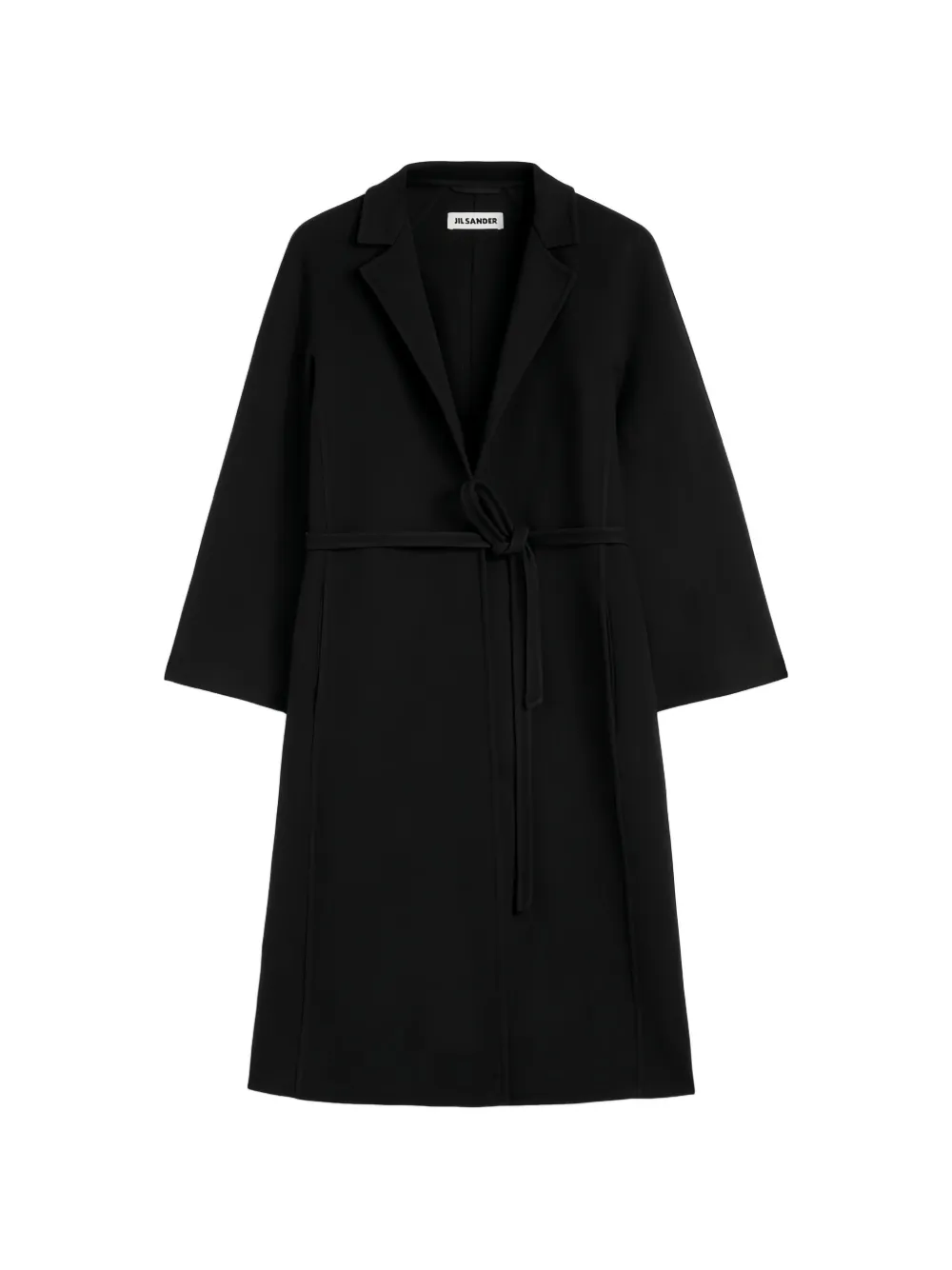 Jil Sander Jas met ceintuur Zwart