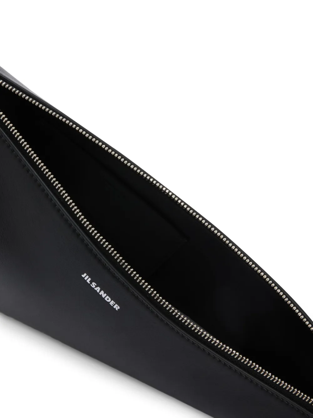 Jil Sander Leren messengertas Zwart
