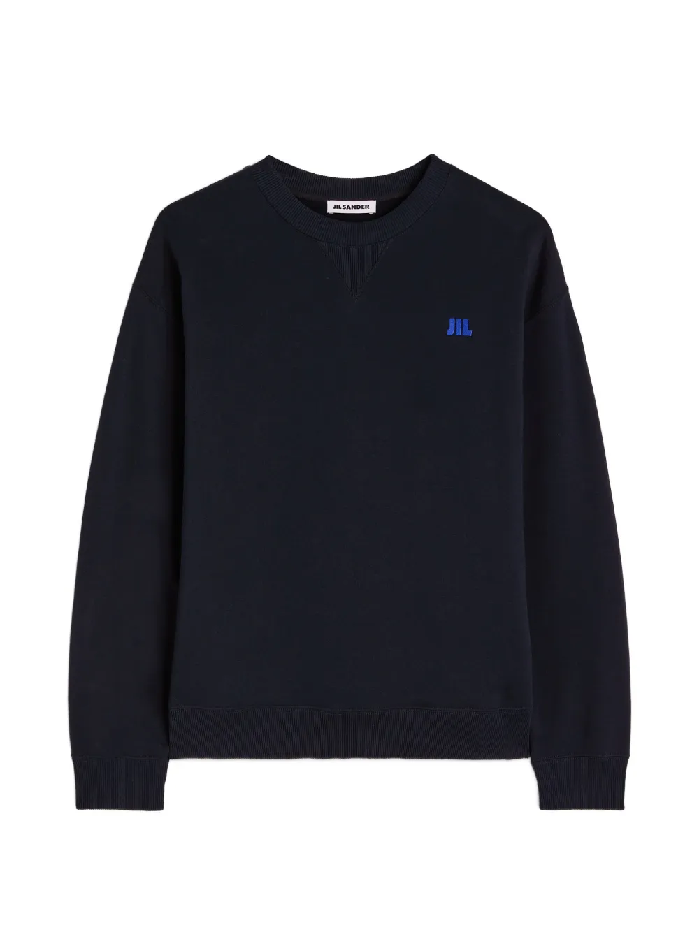 Jil Sander T-shirt in cotone con logo ricamato - Blu