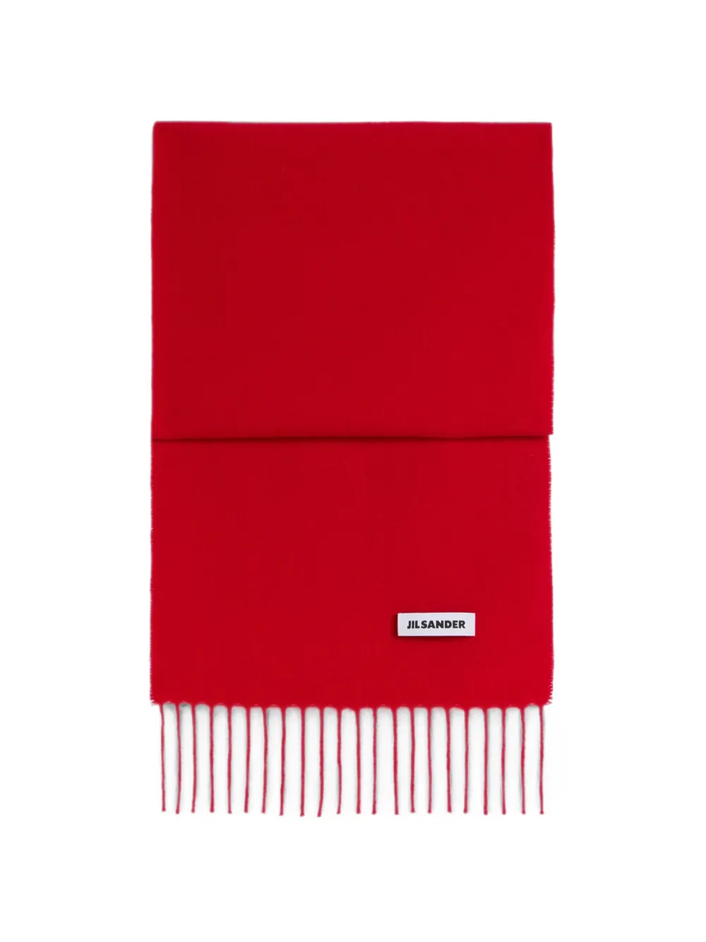 Jil Sander Sciarpa slim in lana - Rosso