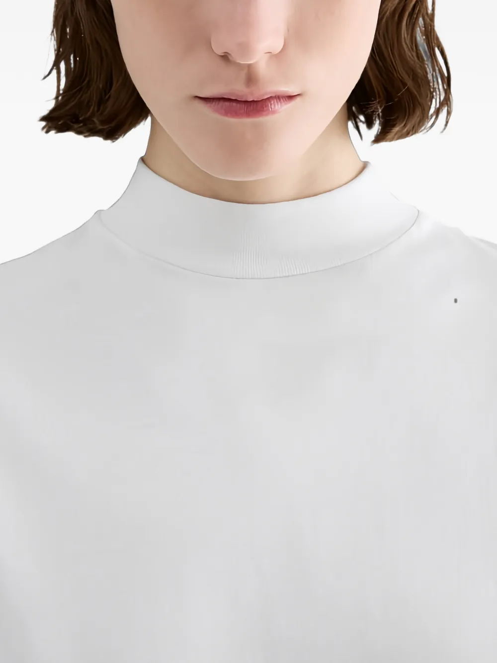 Jil Sander Boxy-fit T-shirt met opstaande hals Wit