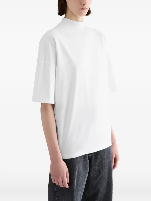 最終値下げ【極美品】JIL SANDER 24SS モックネック Tシャツ Jil Sander モックネック Tシャツ | ホワイト | FARFETCH JP
