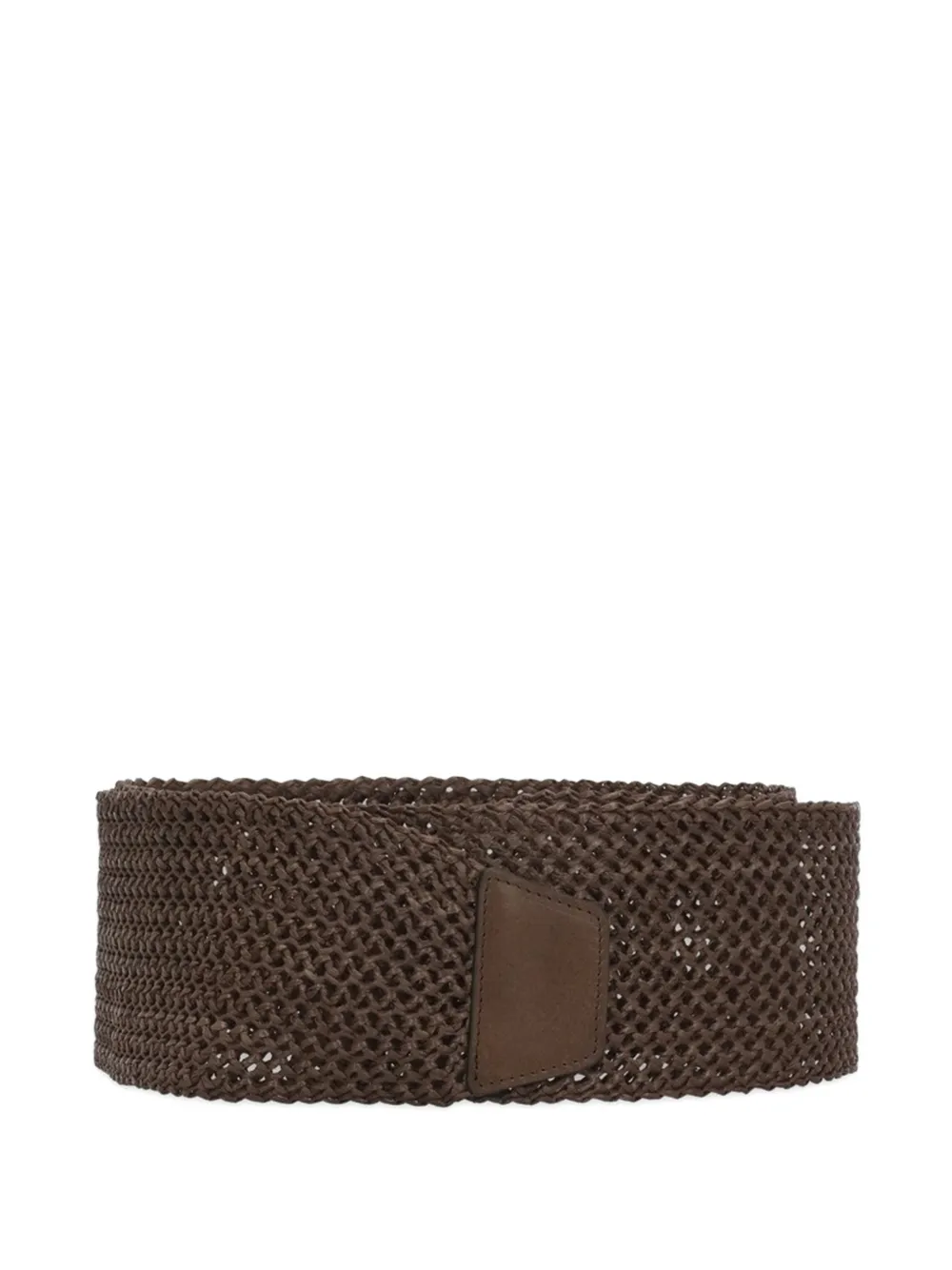 Antonelli braided woven belt - Marrone