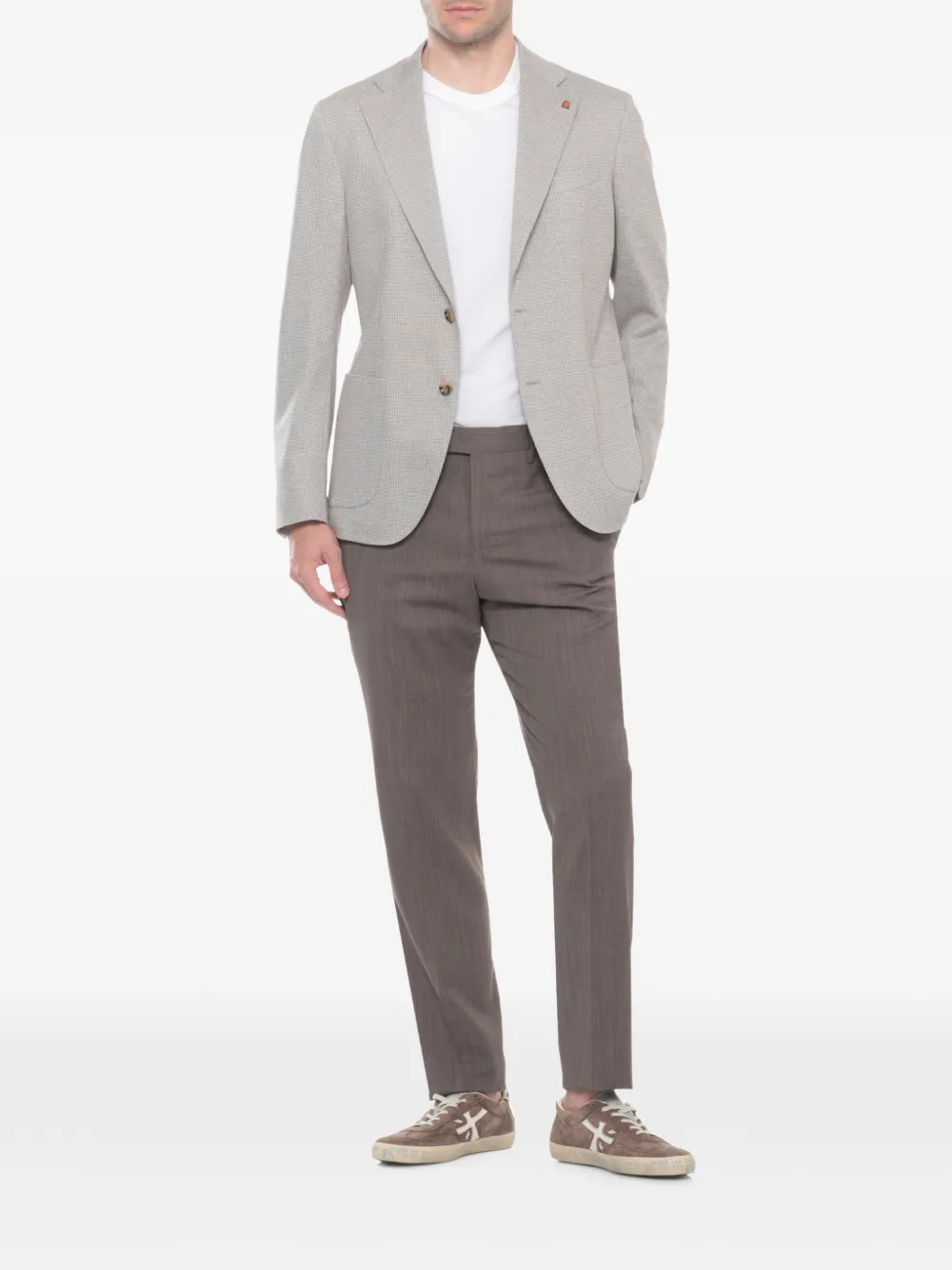  Latorre Blazer à Motif Pied-de-poule - Gris 