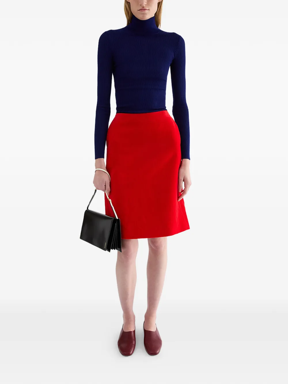 Jil Sander Ribgebreide trui Paars