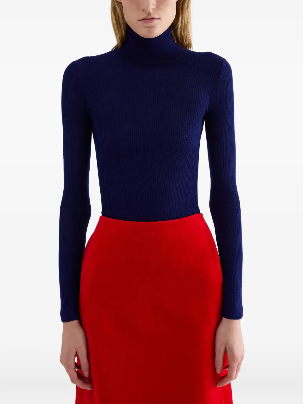 Jil Sander Ribgebreide trui Paars