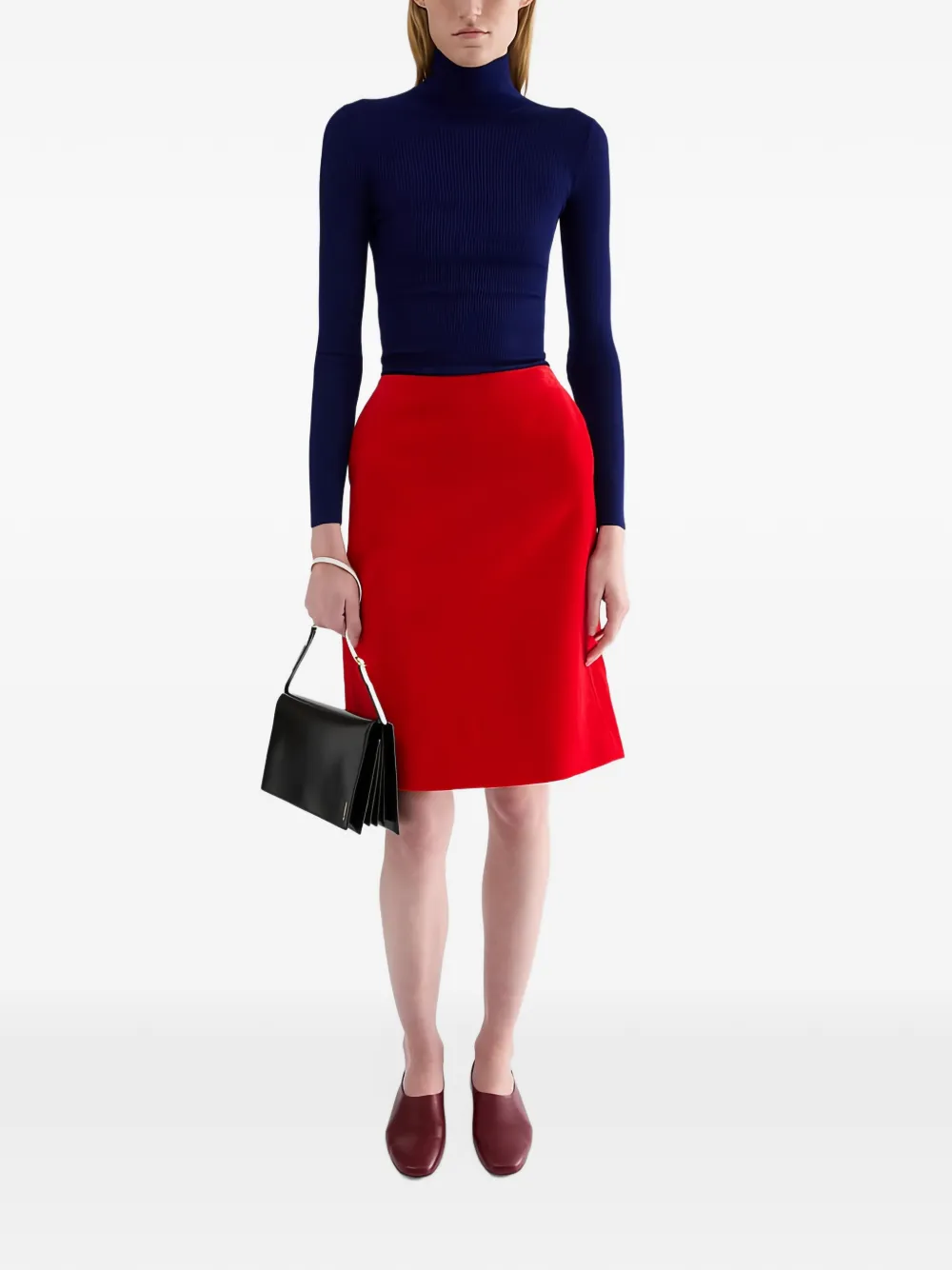 Jil Sander Ribgebreide trui Paars