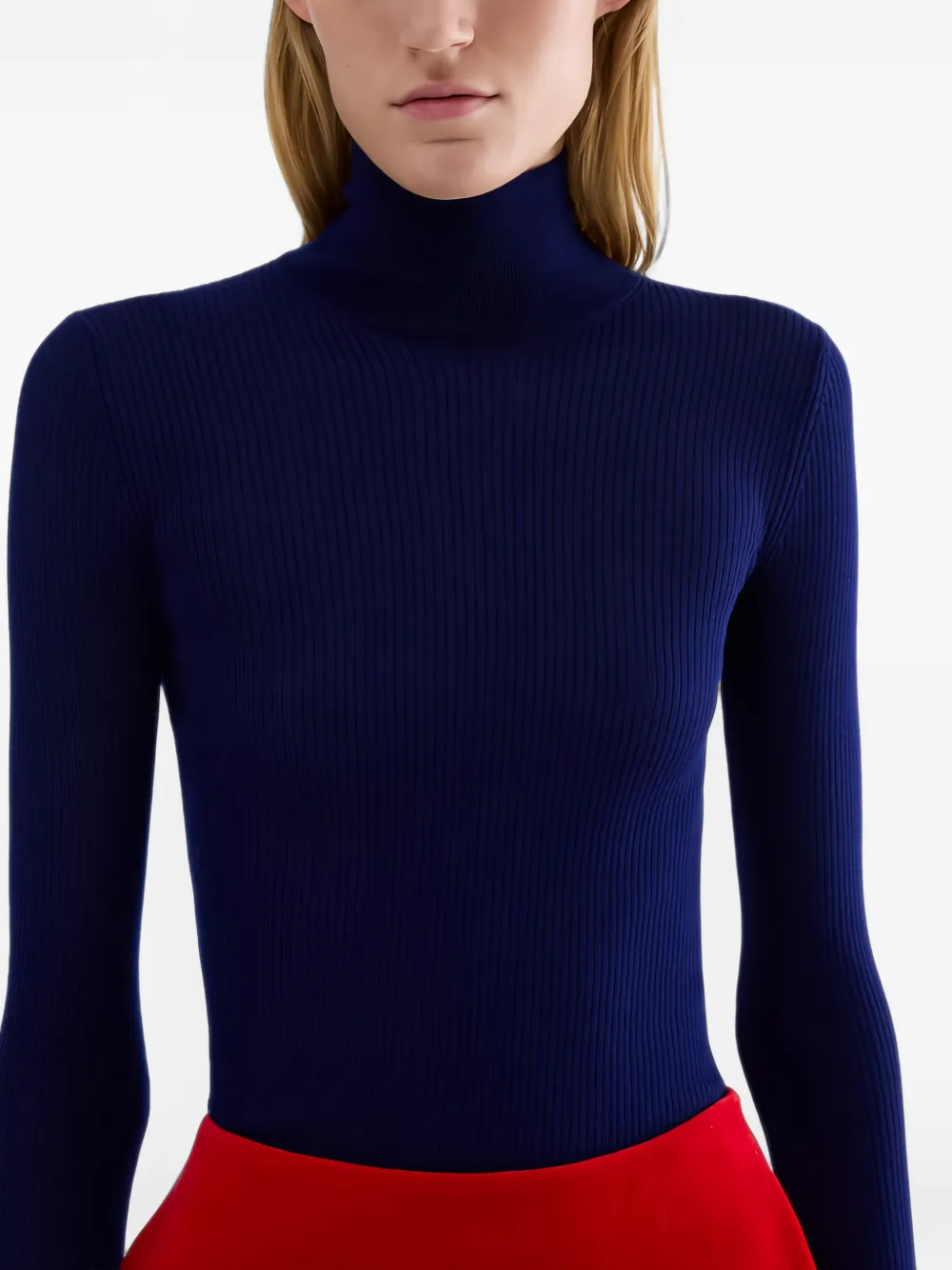 Jil Sander Ribgebreide trui Paars