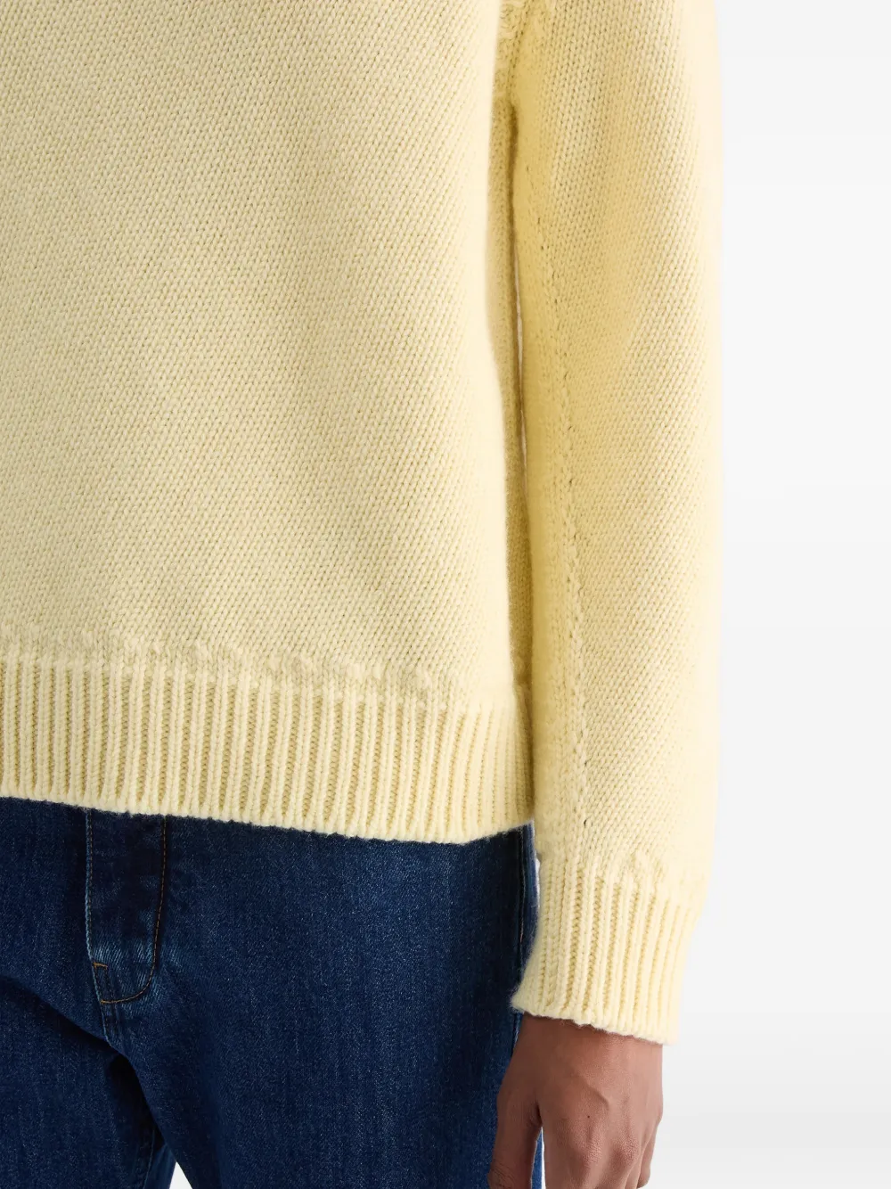 Jil Sander Ribgebreide oversized trui Geel