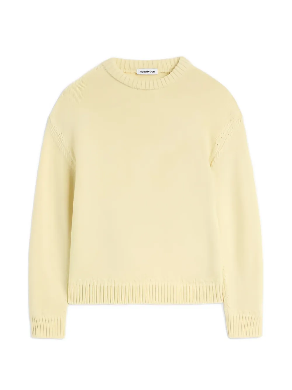 Jil Sander Gerippter Oversized-Pullover - Gelb