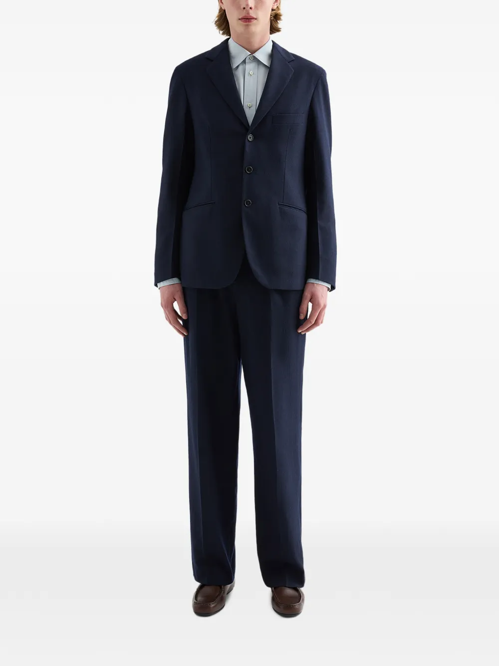 Jil Sander Wollen blazer van popeline Blauw