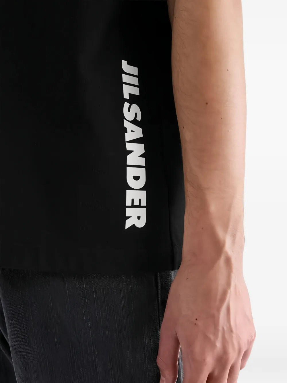 Jil Sander T-shirt met logoprint Zwart