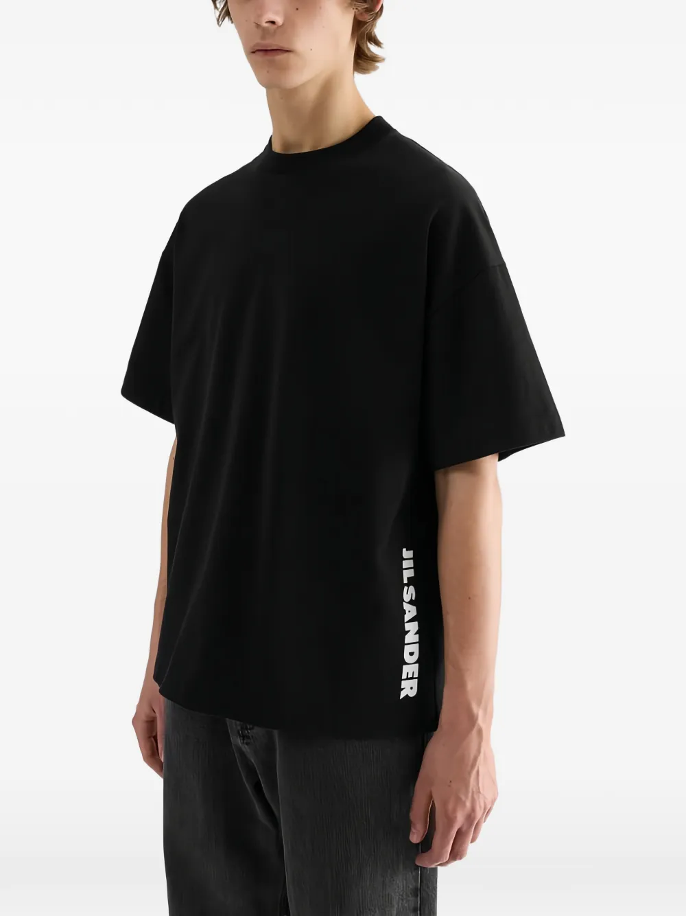 Jil Sander T-shirt met logoprint Zwart
