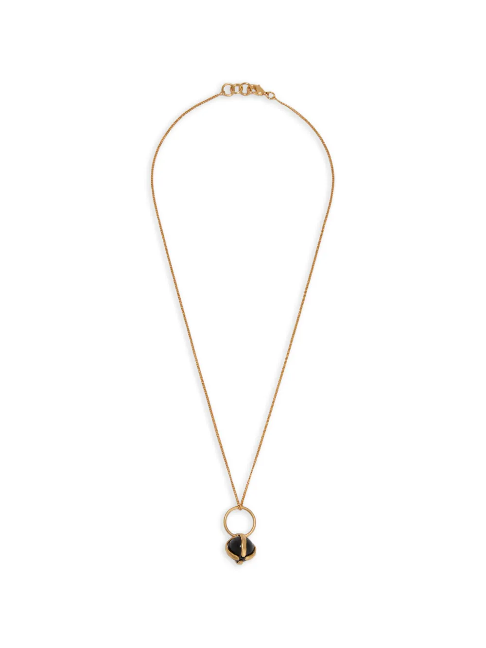 Jil Sander onyx-pendant necklace - Nero