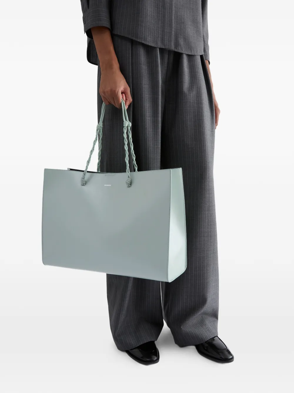 Jil Sander Tangle geknoopte leren shopper Blauw