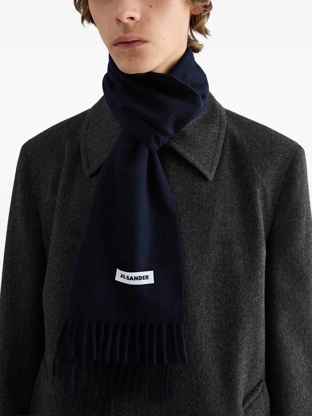 Jil Sander Slim-fit wollen sjaal Blauw