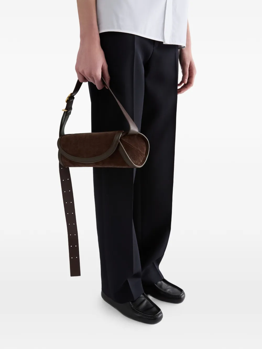 Jil Sander Clutch Cannolo piccola - Marrone