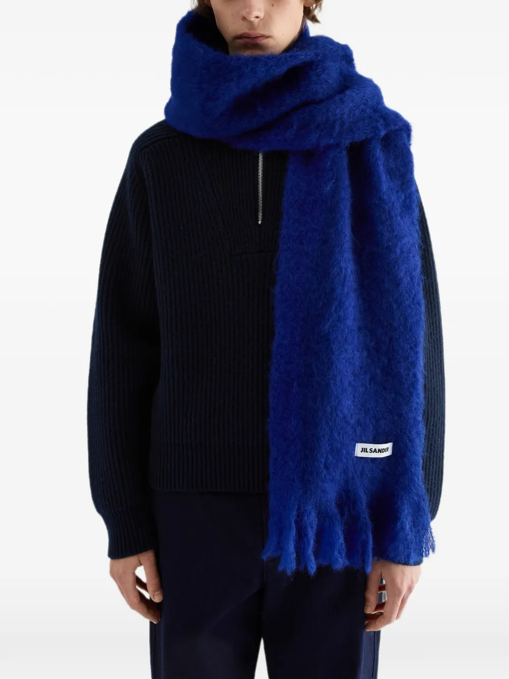 Jil Sander Sjaal van wolblend Blauw