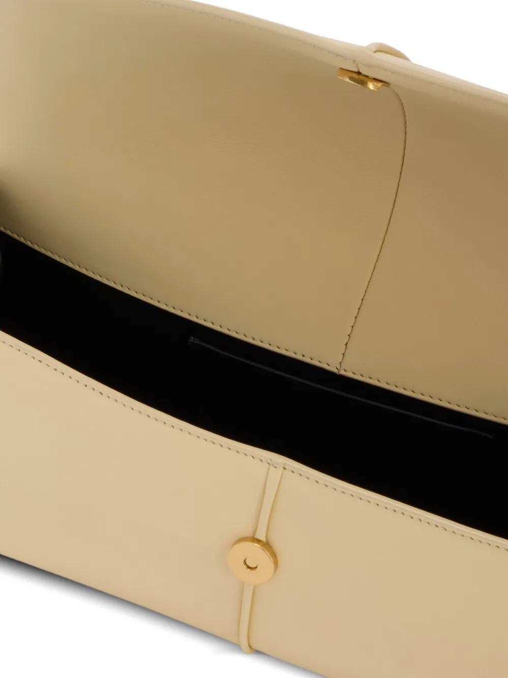 Jil Sander Linea leren schoudertas met afwerking Beige