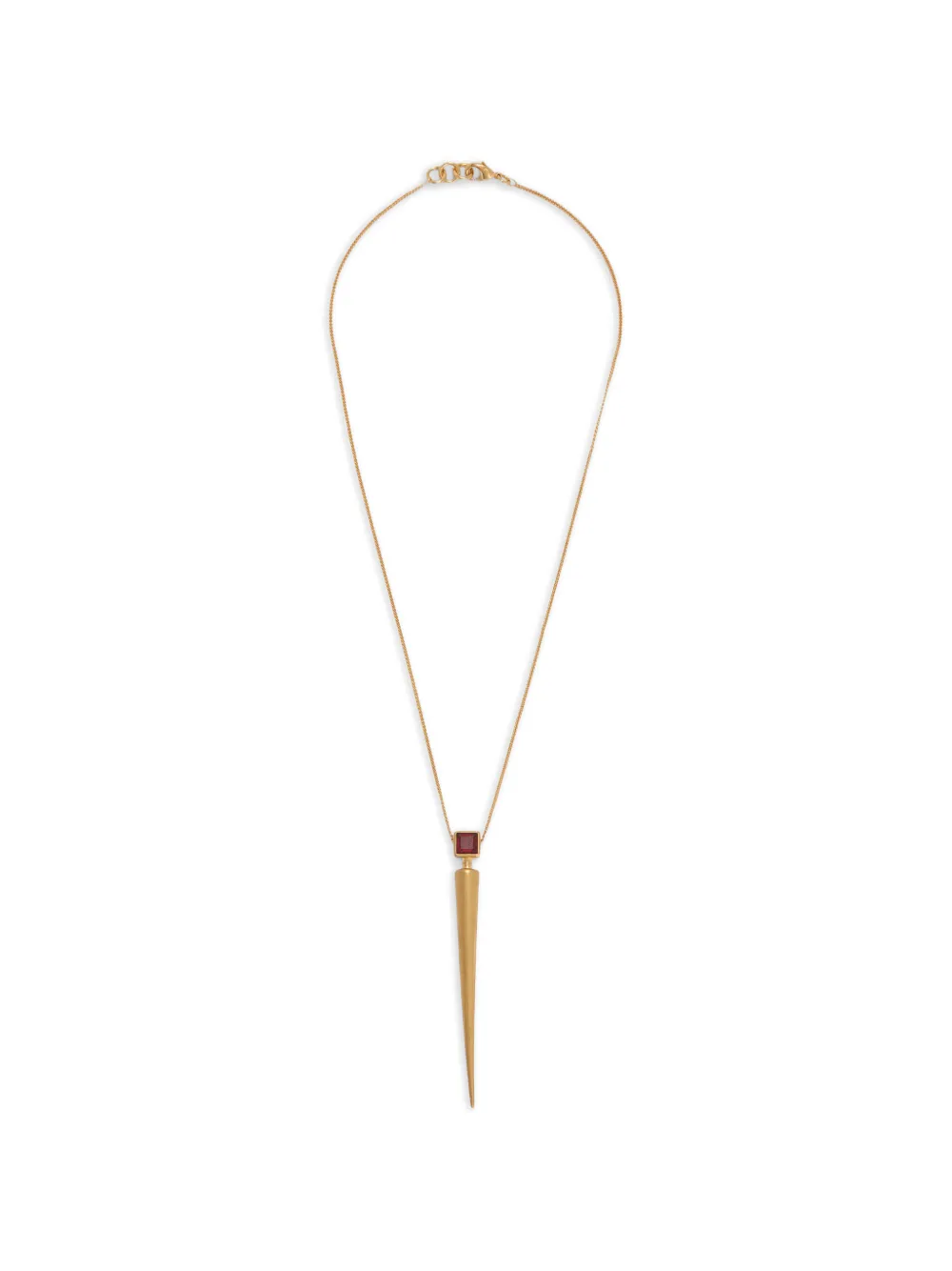 Jil Sander garnet pointed-pendant necklace - Gold