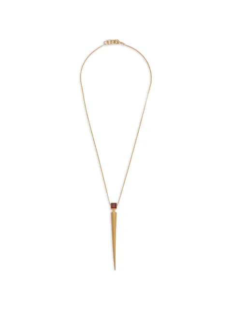 Jil Sander garnet pointed-pendant necklace