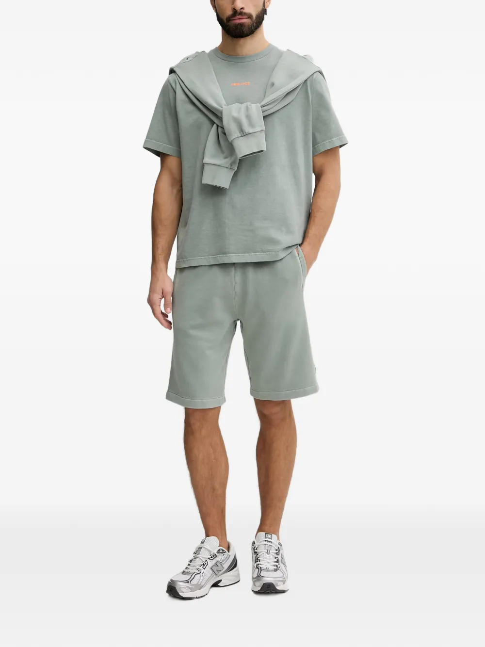 BOGNER FIRE+ICE T-shirt met logoprint met ronde hals Groen