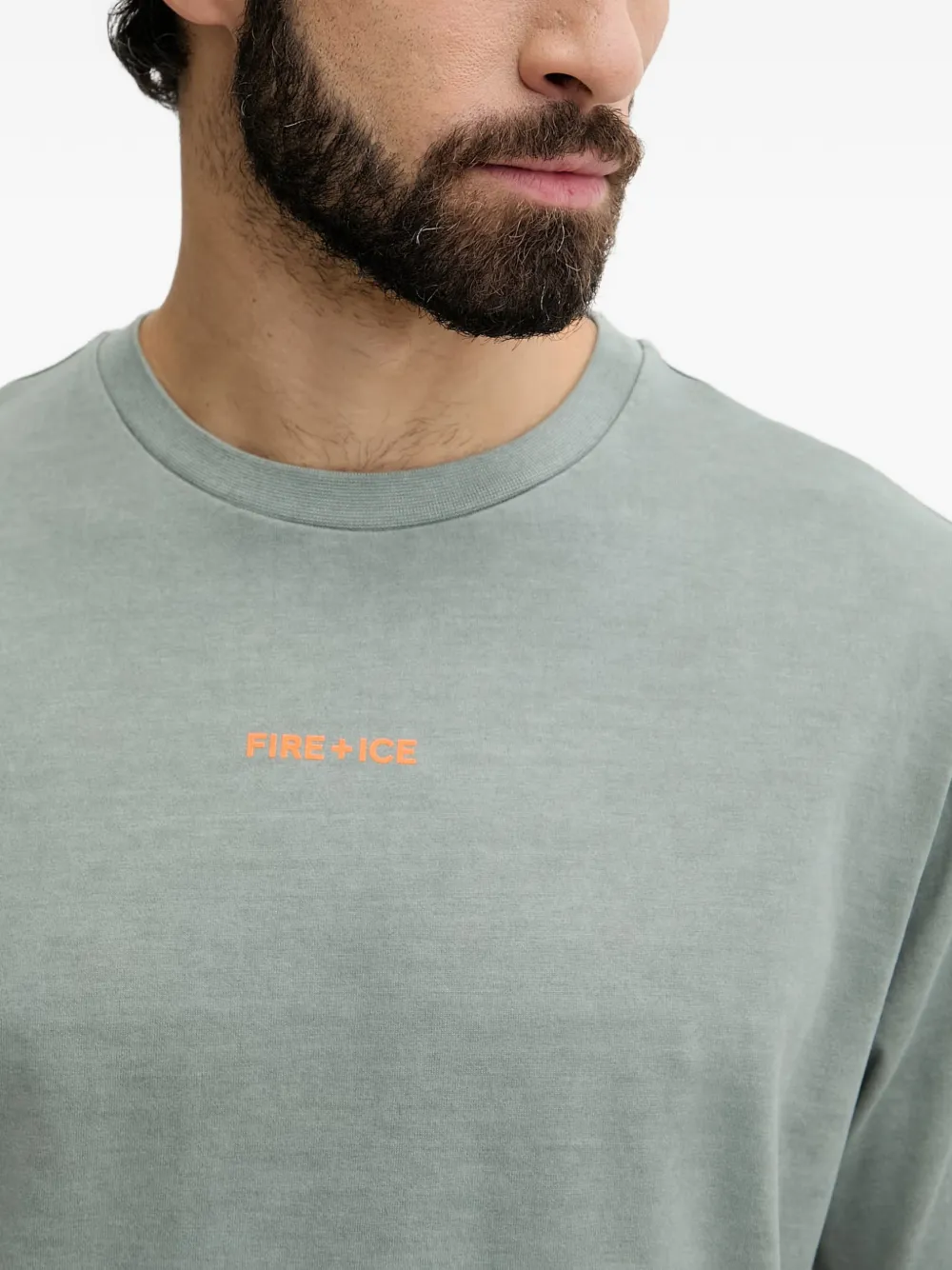 BOGNER FIRE+ICE T-shirt met logoprint met ronde hals Groen