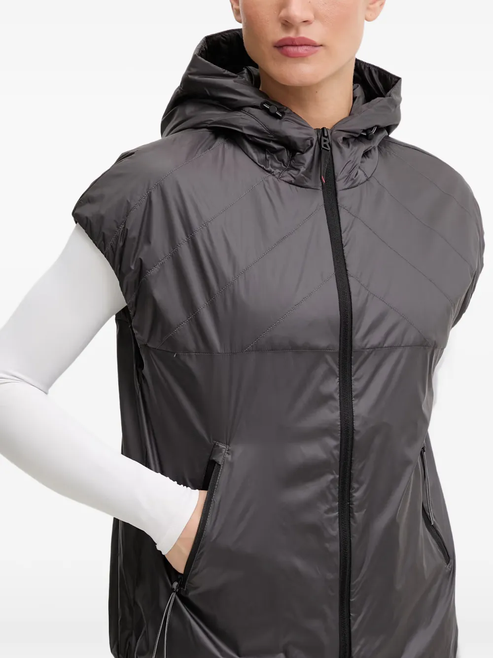 BOGNER FIRE+ICE Fenny bodywarmer met capuchon Grijs