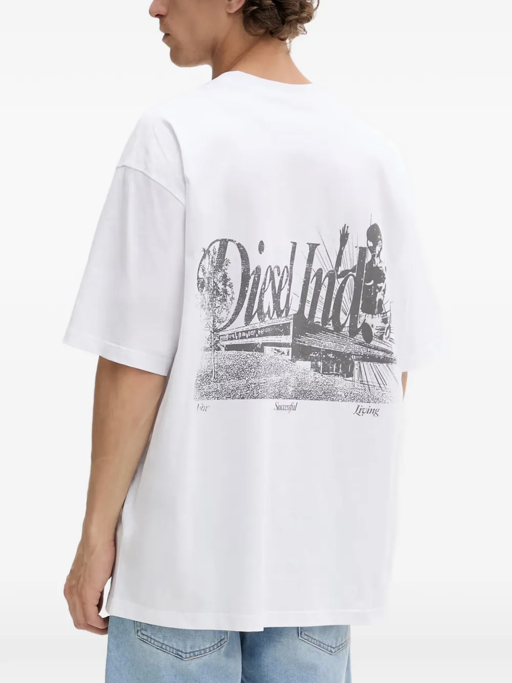 Diesel T-shirt met grafische print Wit
