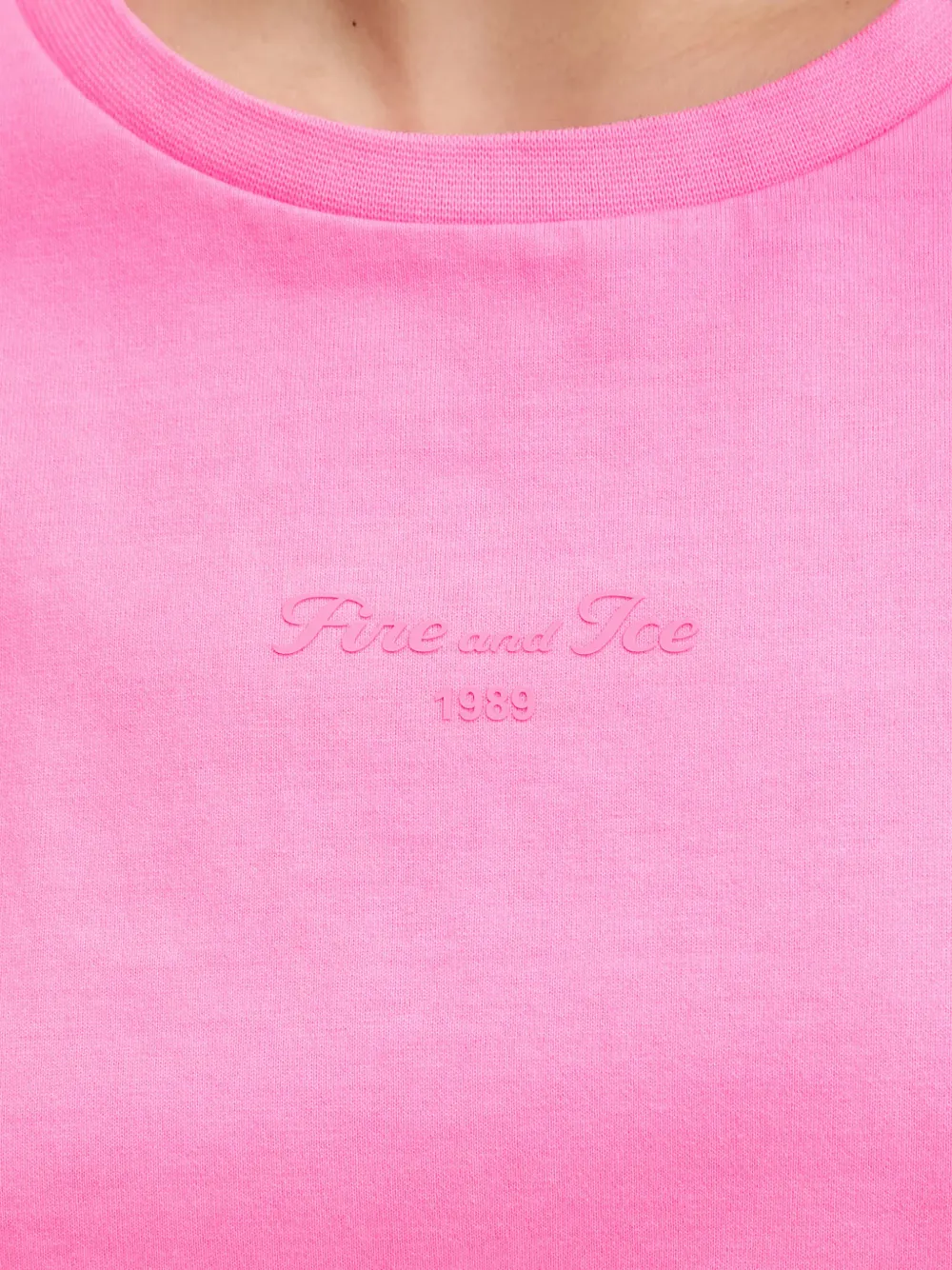 BOGNER FIRE+ICE Cara T-shirt met geborduurd logo Roze